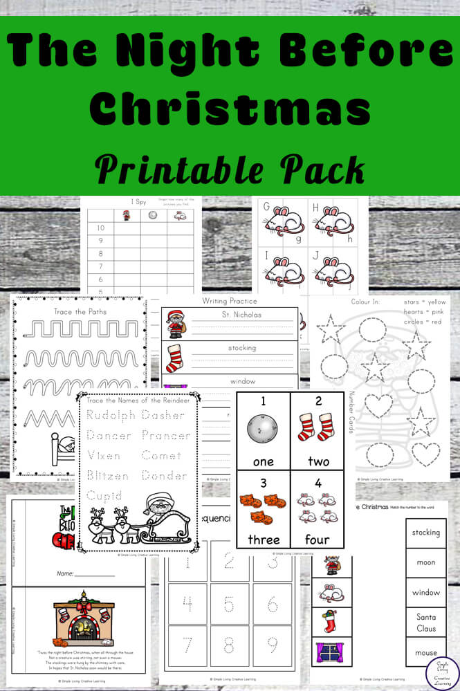 Twas the night before christmas printable pack