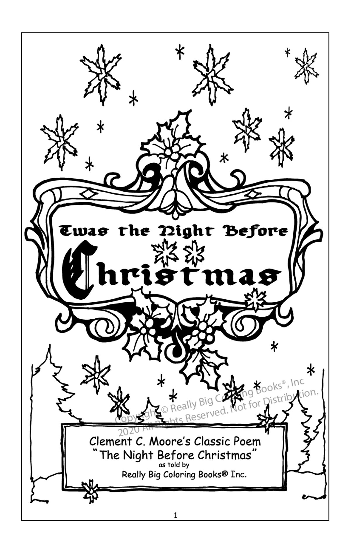 Really big coloring books twas the night before christmas fun and educational coloring book