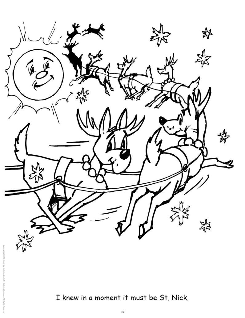 Twas the night before christmas coloring book x