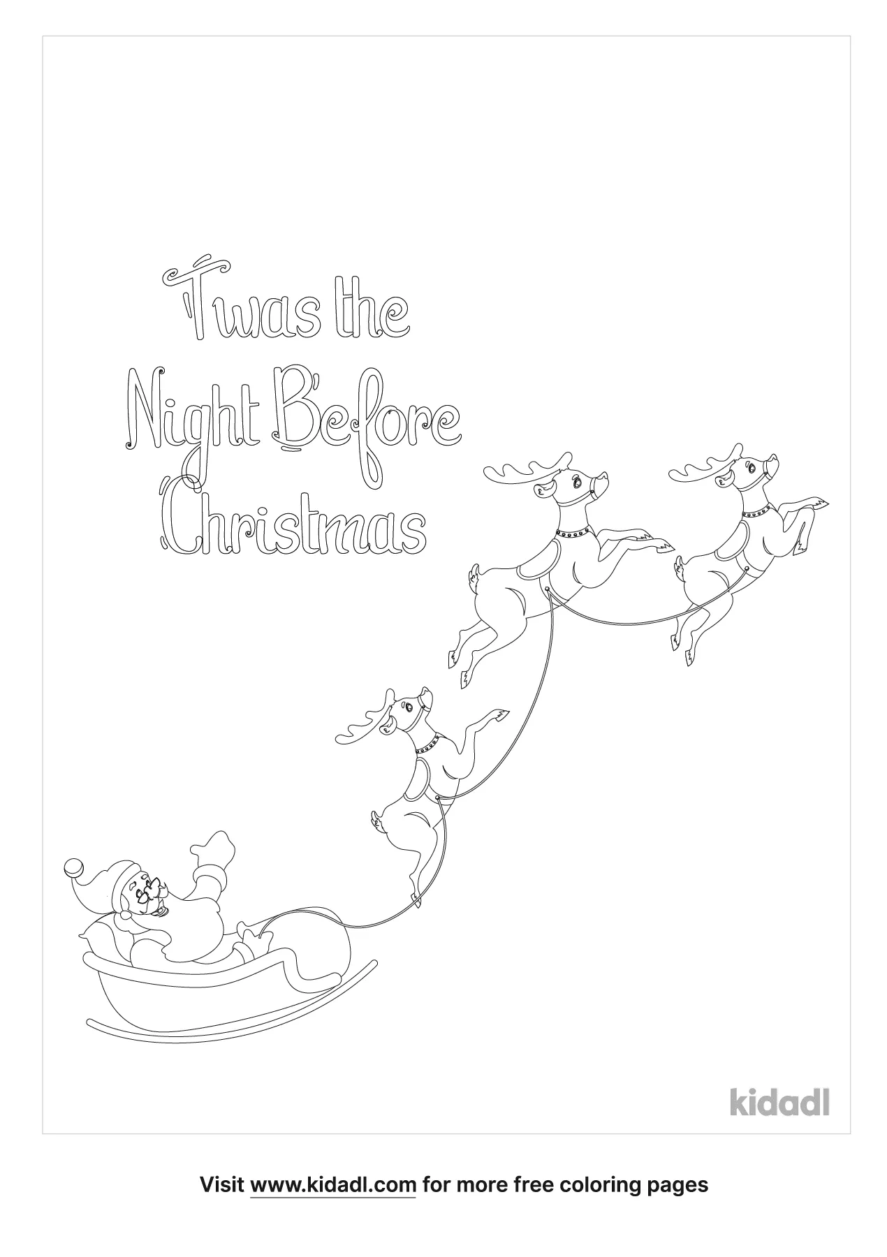 Free twas the night before christmas coloring page coloring page printables