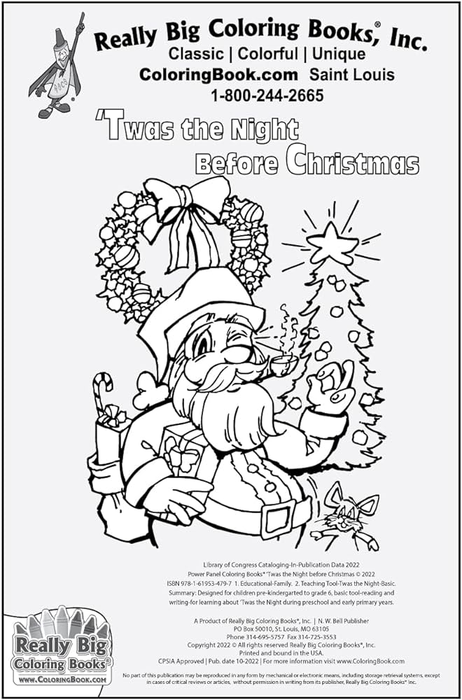 Twas the night before christmas big coloring book x coloringbook coloringbook coloringbook really big coloring books books