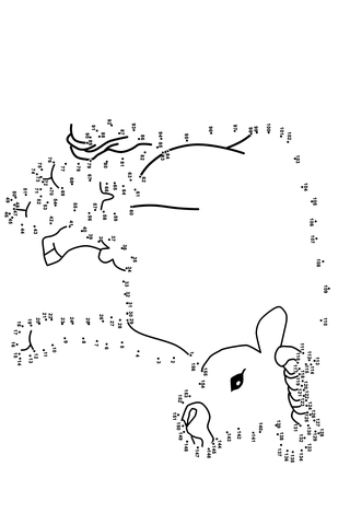 Cow dot to dot free printable coloring pages