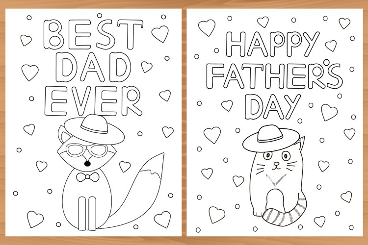 Fathers day printable coloring pages best dad ever