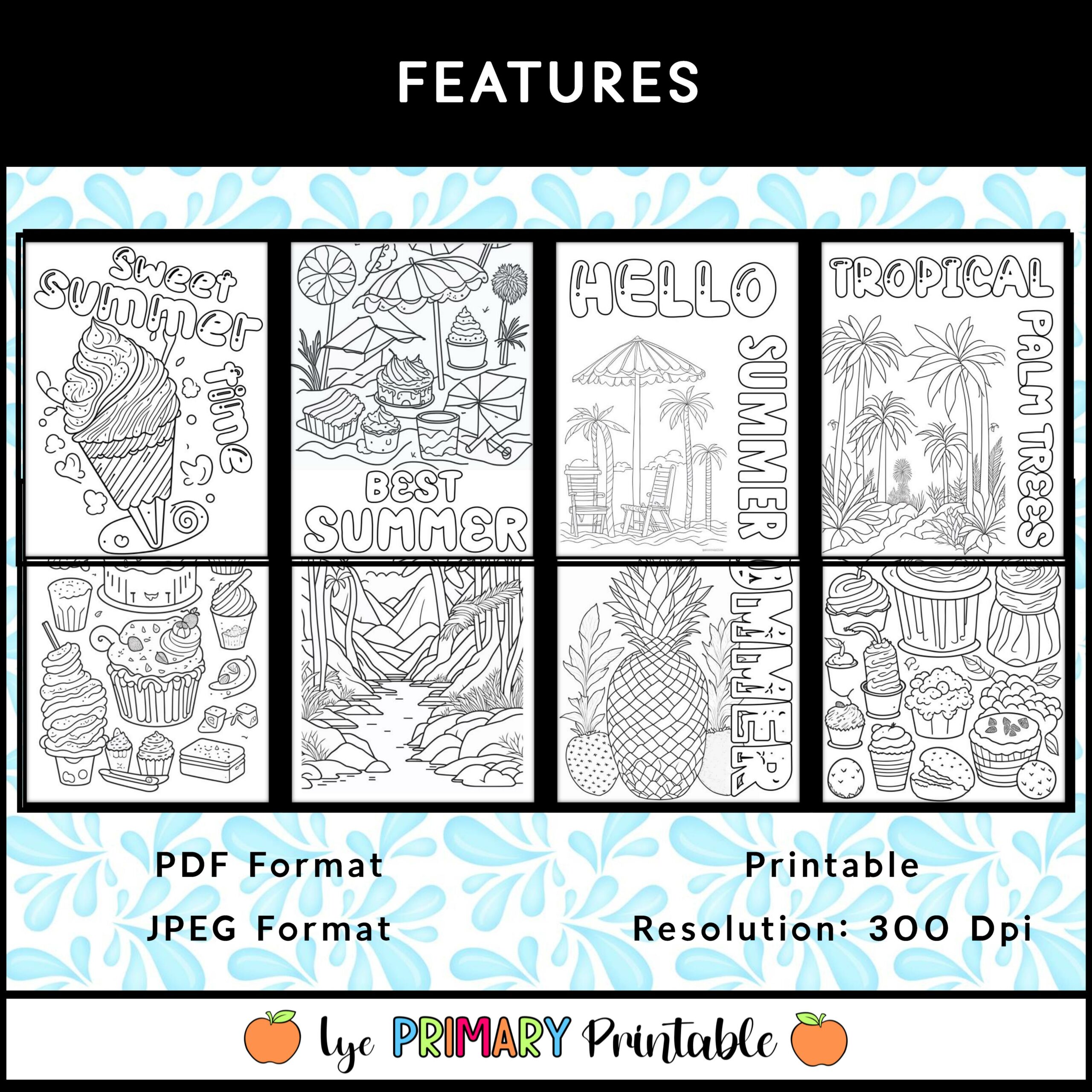 Printable summer coloring pages fun end of the year activities made by teachers