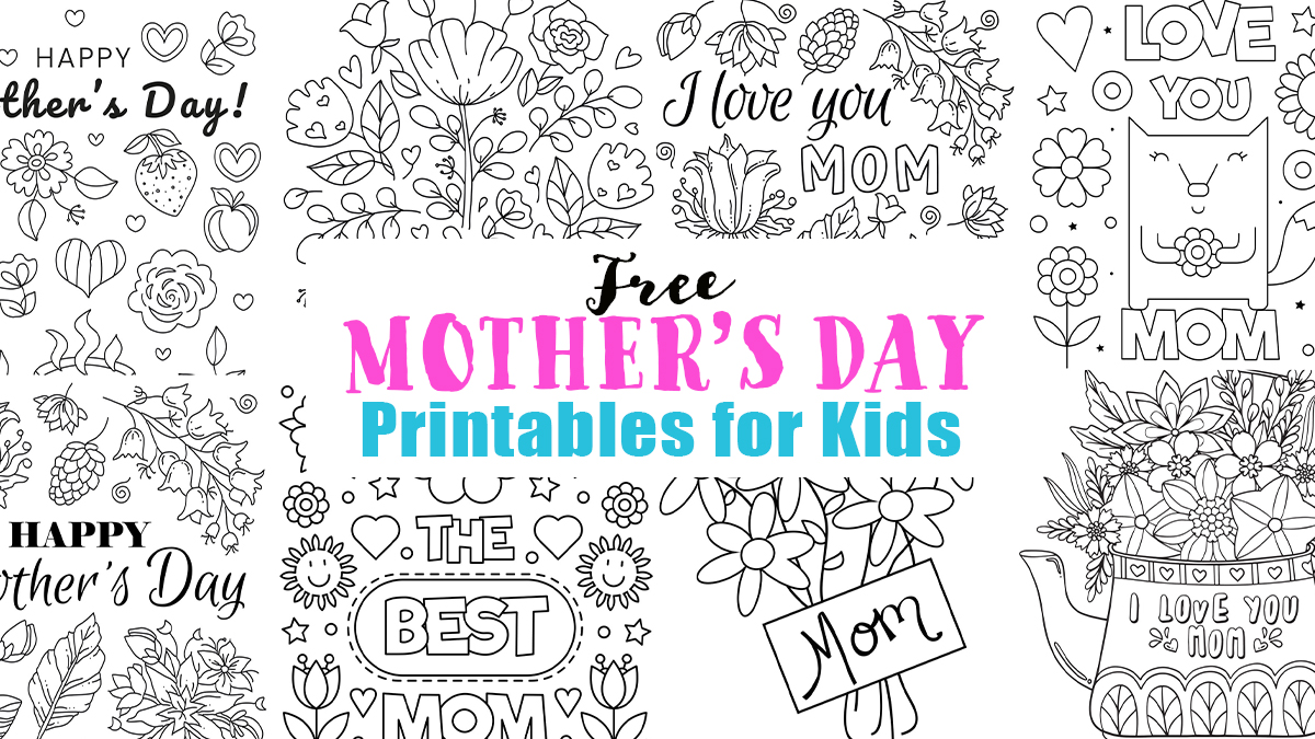 Free mothers day coloring pages printables for kids