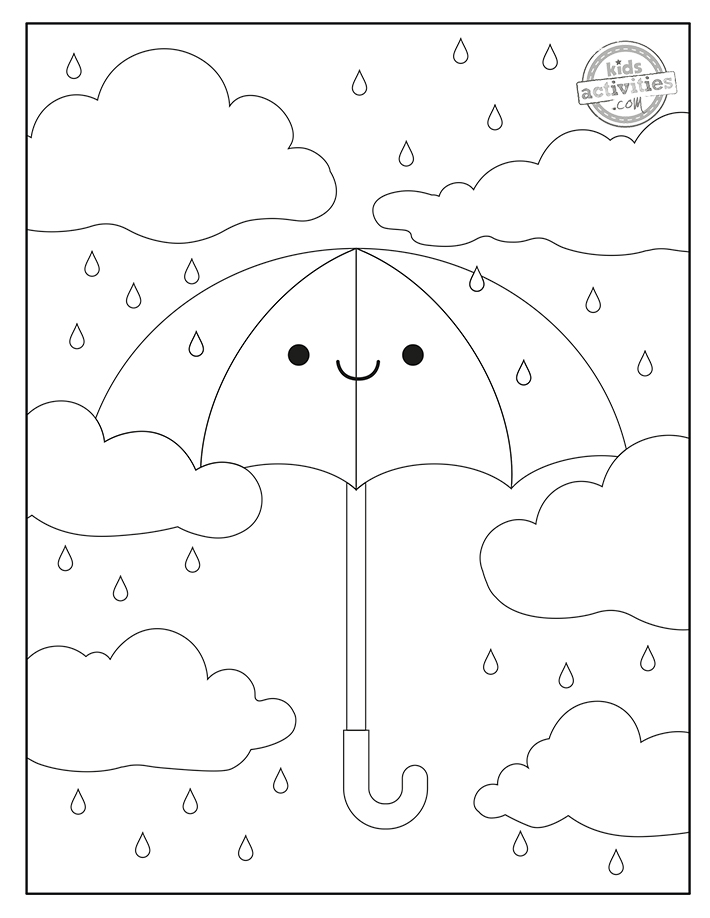 Cutest umbrella coloring pages kids activities blog