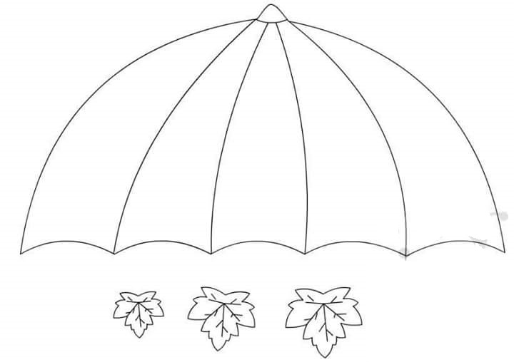 Printable umbrella template for preschool