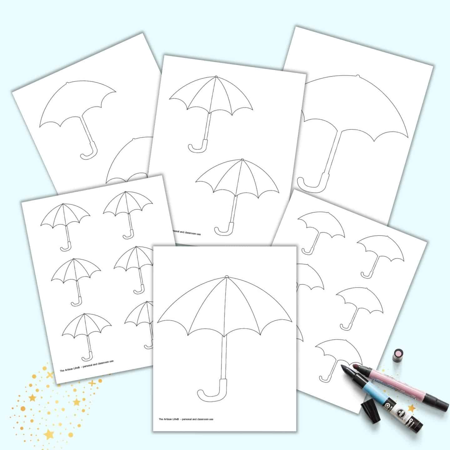 Free printable umbrella templates outlines