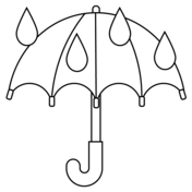 Umbrella coloring pages free printable pictures