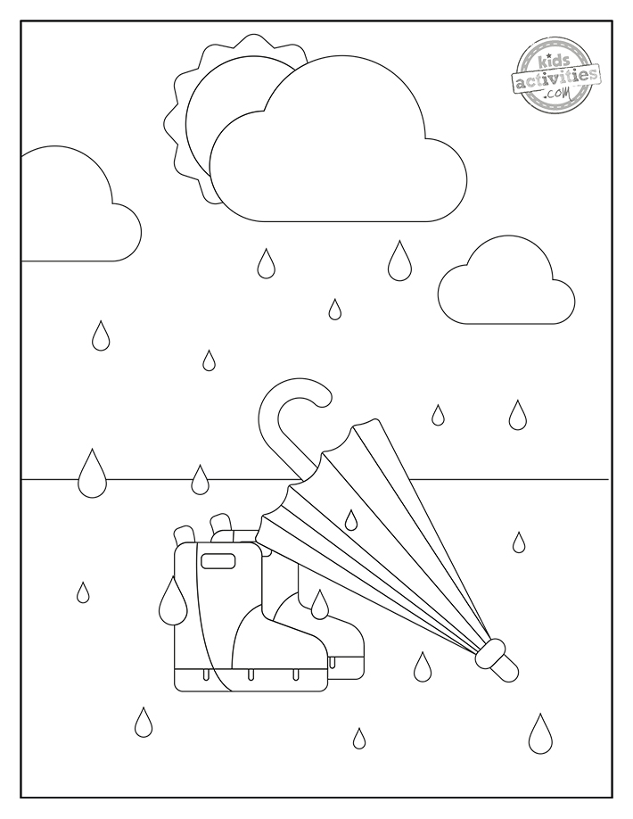 Cutest umbrella coloring pages kids activities blog