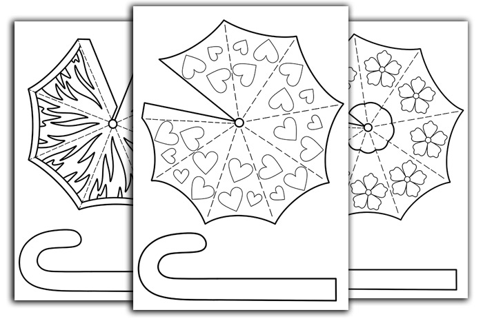 Free printable umbrella templates just family fun