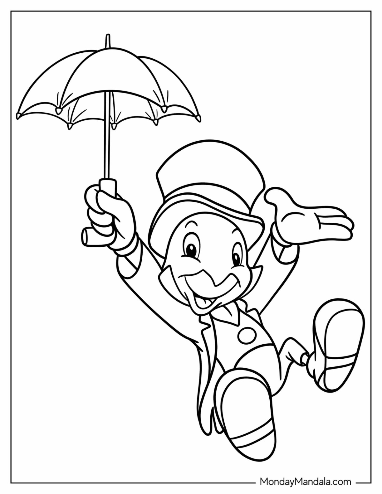 Pinocchio coloring pages free pdf printables