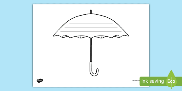 Umbrella writing template teacher made