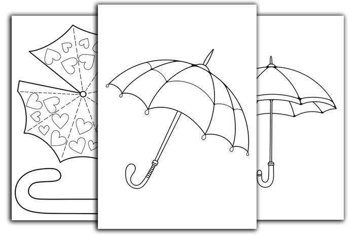 Free printable umbrella templates just family fun