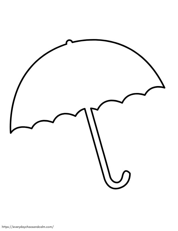 Free printable umbrella template pdf umbrella template umbrella coloring page umbrella