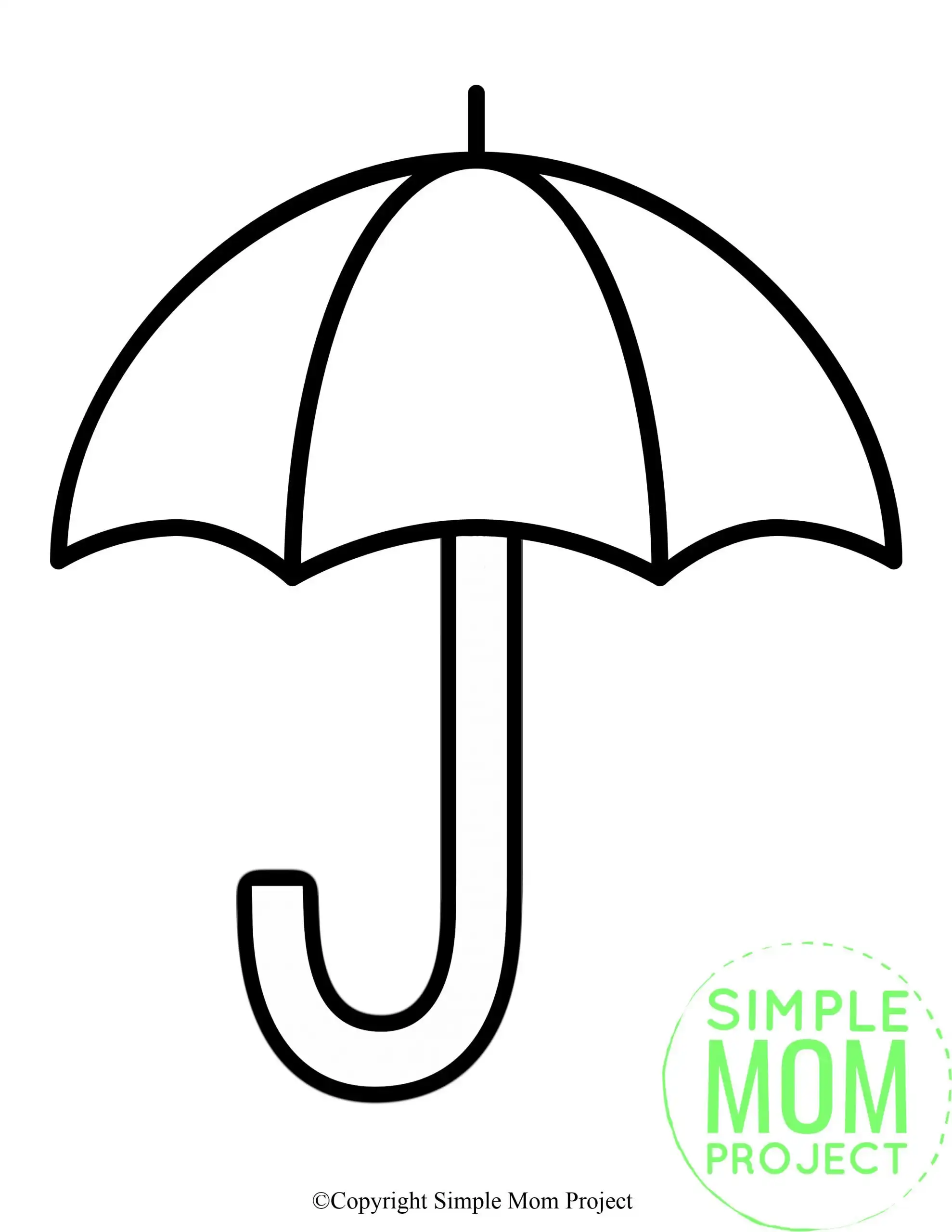 Free printable umbrella template â simple mom project