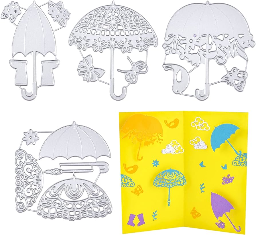 Globleland pcs styles umbrella metal cutting dies butterfly rain boots die cuts stencils template molds for diy scrapbooking card making gift decoration buy online at best price in ypt
