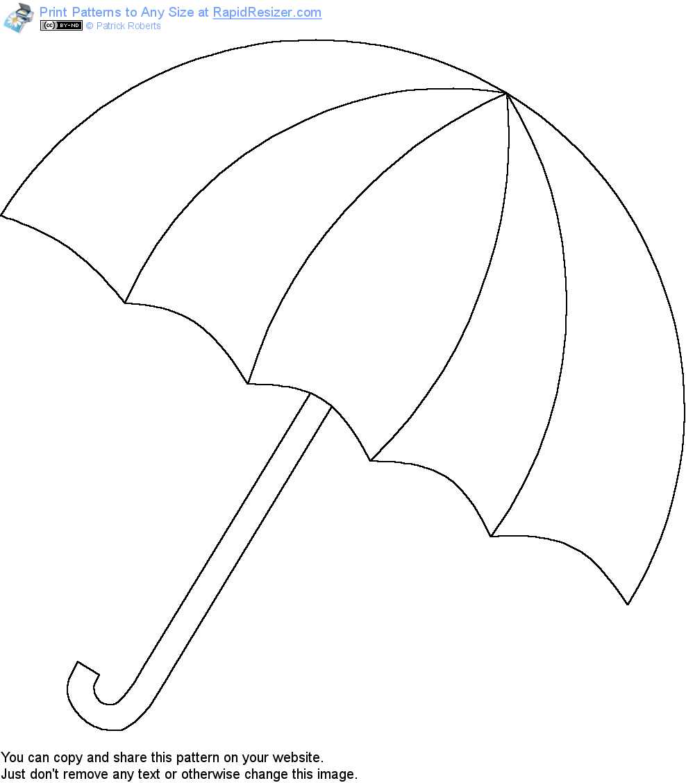 Free umbrella pattern umbrella umbrella template umbrella coloring page