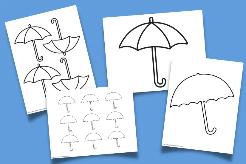 Free printable umbrella template pdf