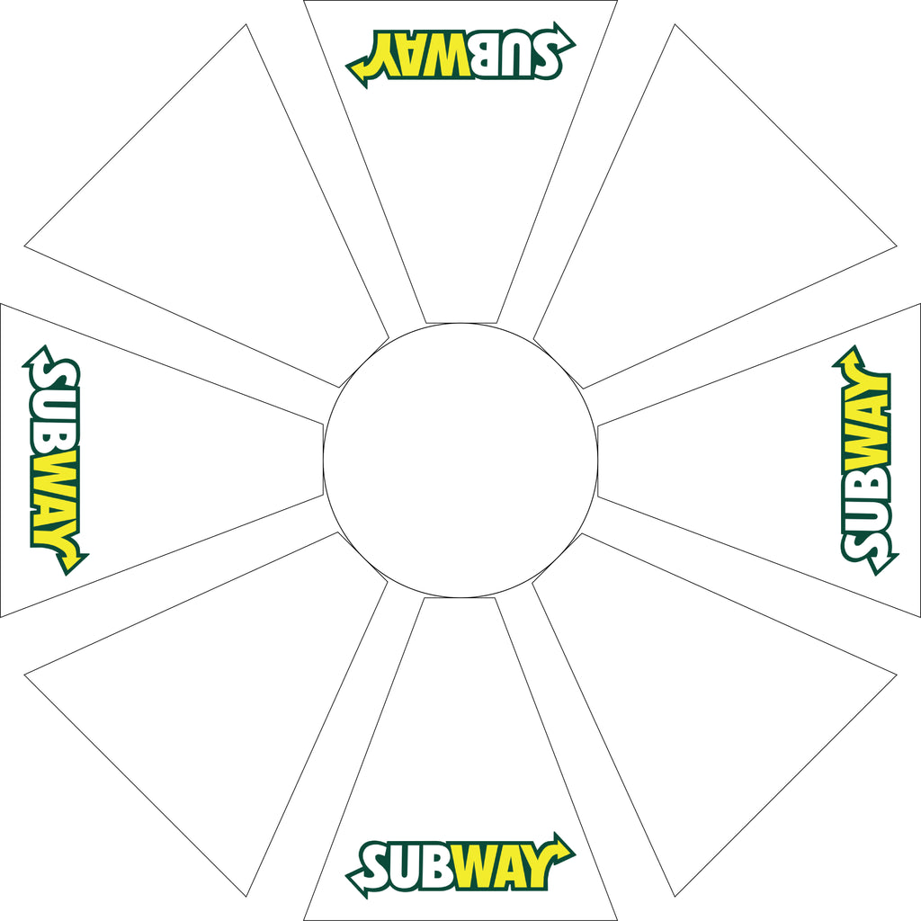 Subway white octagon logo umbrella w sunbrella top â