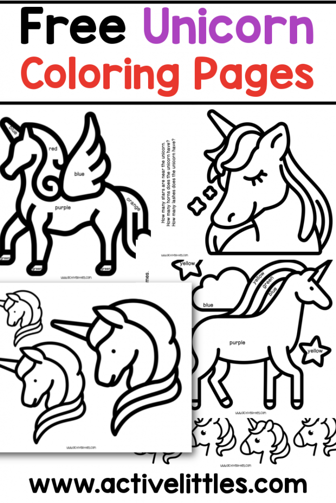 Free unicorn coloring page