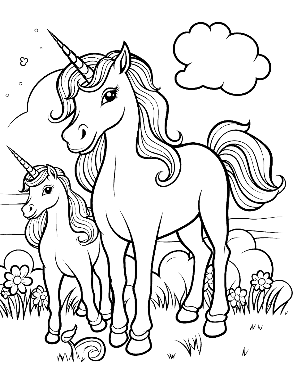 Unicorn coloring pages free printable sheets