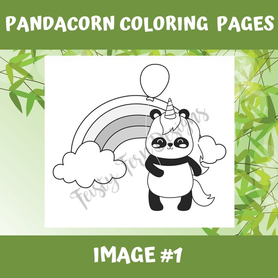 Pandacorn coloring sheet bundle sheets