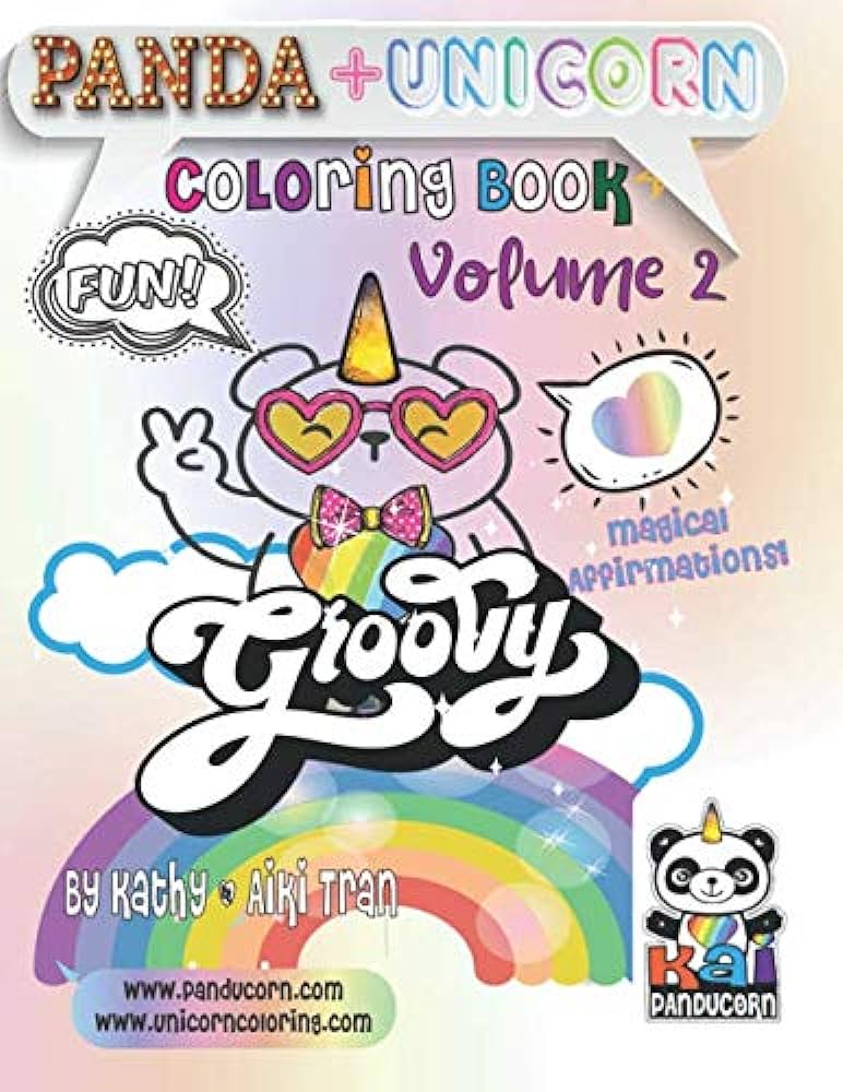 Panda unicorn coloring book volume kai panducorn series the magical adventures of a half