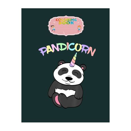 Coloring book unicorn panda colorful bamboo animal rainbow pandicorn books for kids ages