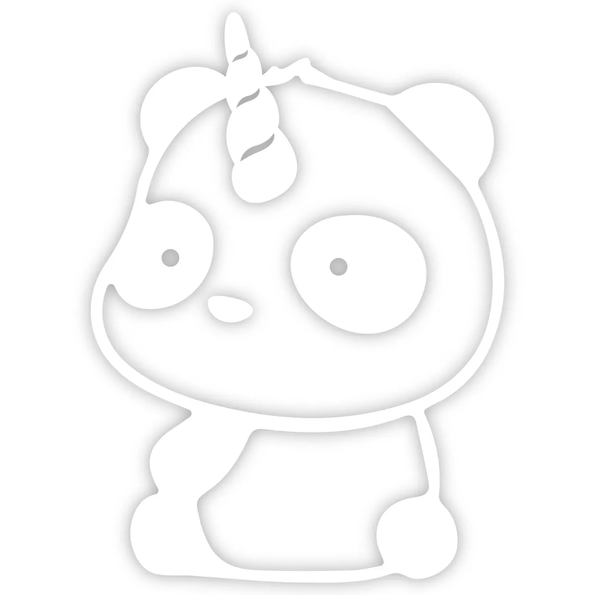 Pandacorn sitting vinyl del r window sticker unicorn panda funny cute