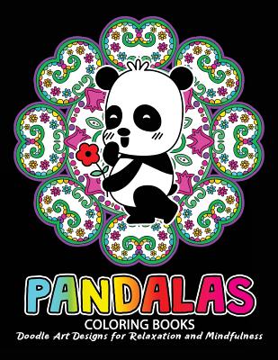 Pandalas coloring book relax with panda and mandala zentangle design for ages