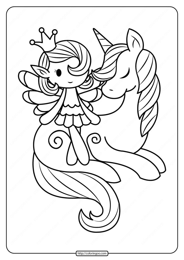 Printable fairy and unicorn coloring pages high quality free printable pdf coloring drawing paiâ fairy coloring pages unicorn coloring pages unicorn painting