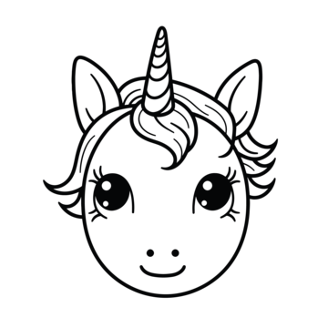 Unicorn head coloring page png transparent images free download vector files