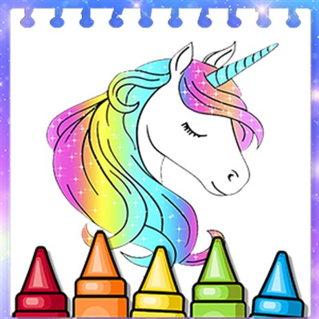 Unicorn coloring book pages