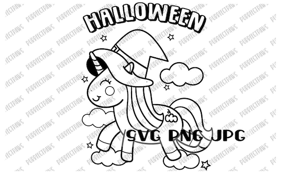 Halloween unicorn coloring svg dibujo para colorear dibujo