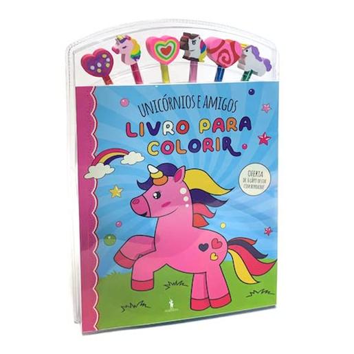 Unicãrnios e amigos livro para colorir com lãpis infantil de a anos pot loja de brinquedos e videojogos online