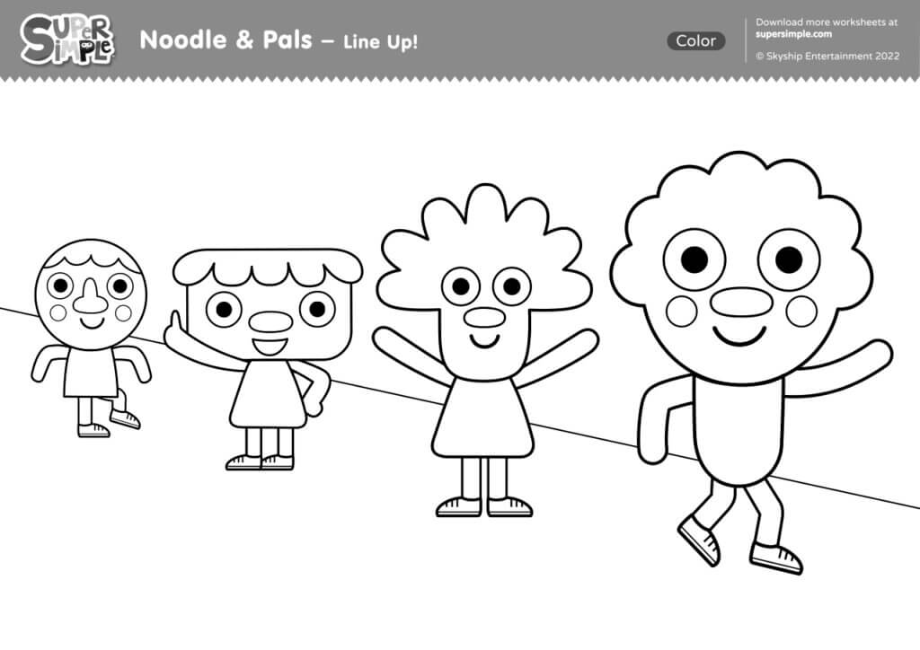 Line up coloring page