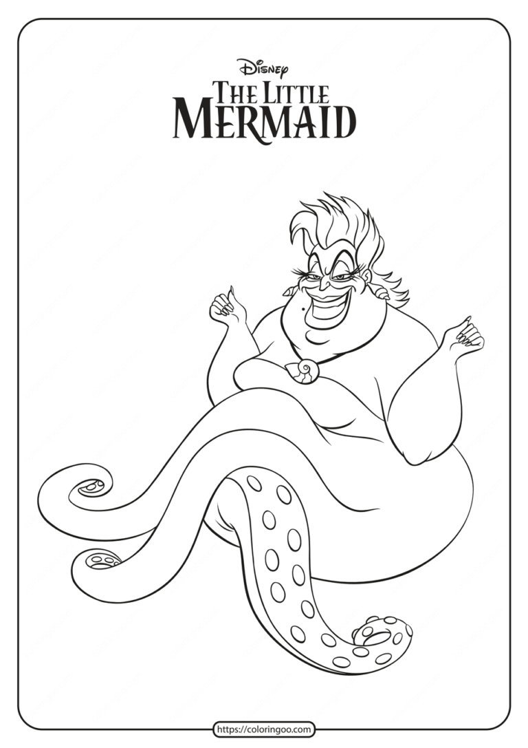 Free printable ursula coloring pages mermaid coloring pages disney coloring pages mermaid coloring
