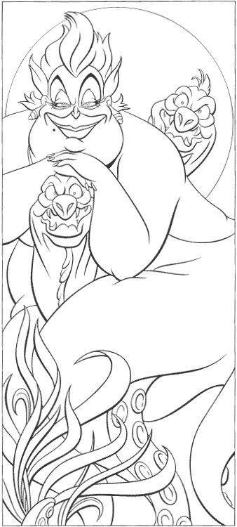 Ursula mermaid coloring pages disney coloring pages coloring pages