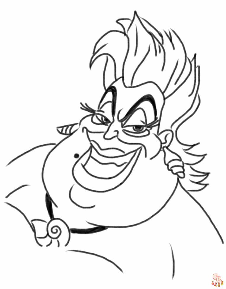 Printable ursula coloring pages free for kids and adults