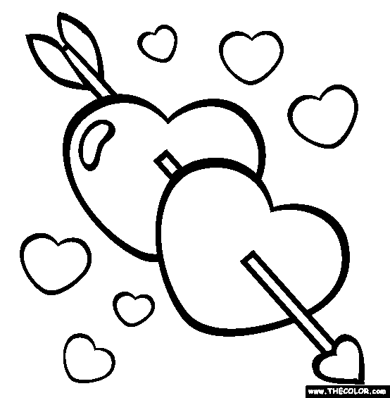 Valentines day online coloring pages