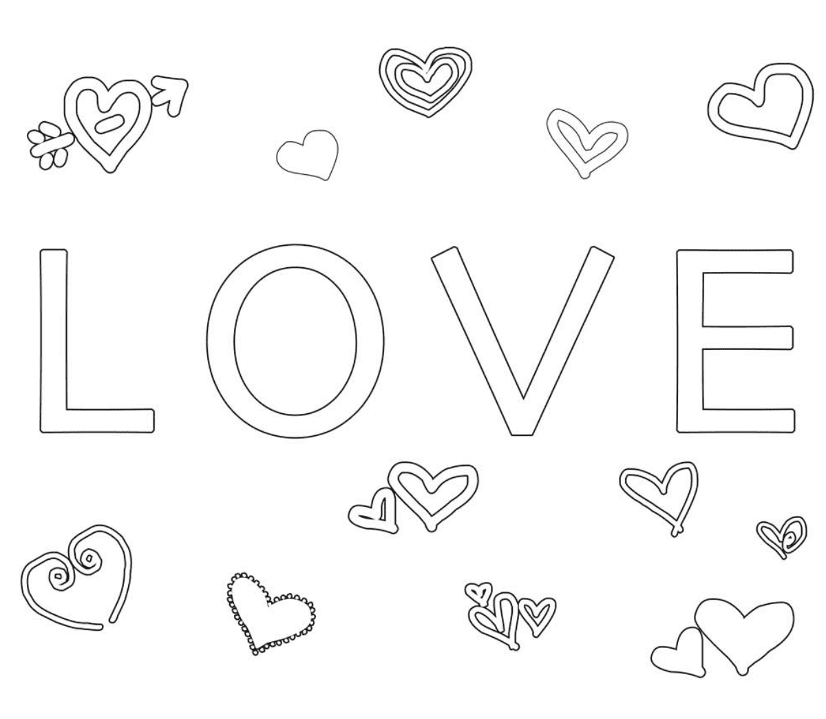 Free printable valentines day coloring pages for kids