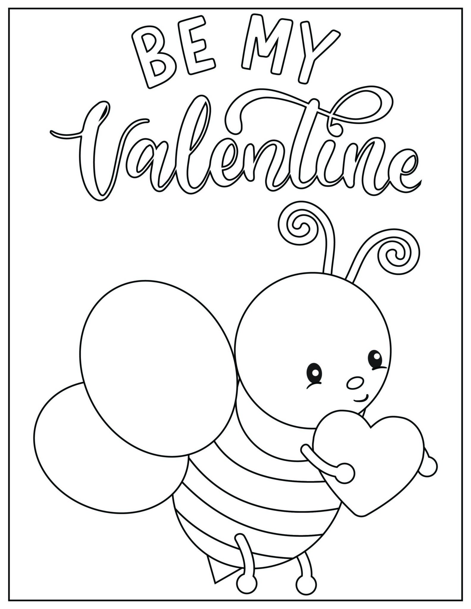 Cute valentines coloring pages