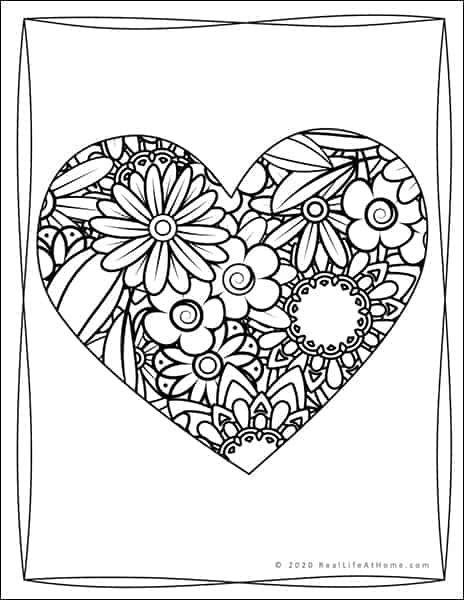 Valentine coloring pages for kids and adults heart coloring pages