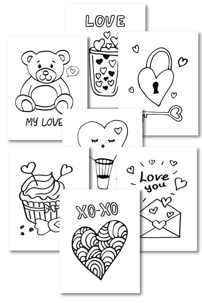 Valentines day coloring pages pages â play party plan