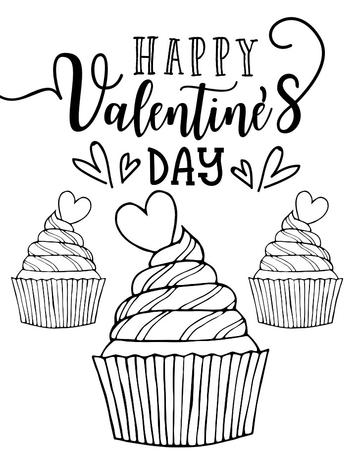 Valentines day printable coloring book