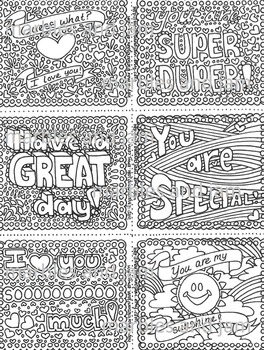 Lunch box notes to color by mommomed tpt
