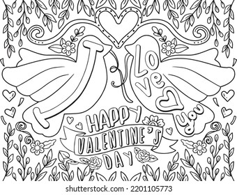Happy valentines day love you font stock vector royalty free