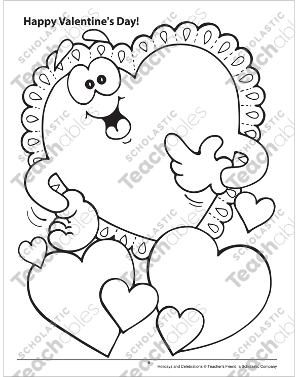 Happy valentines day holidays and celebrations coloring page printable coloring pages
