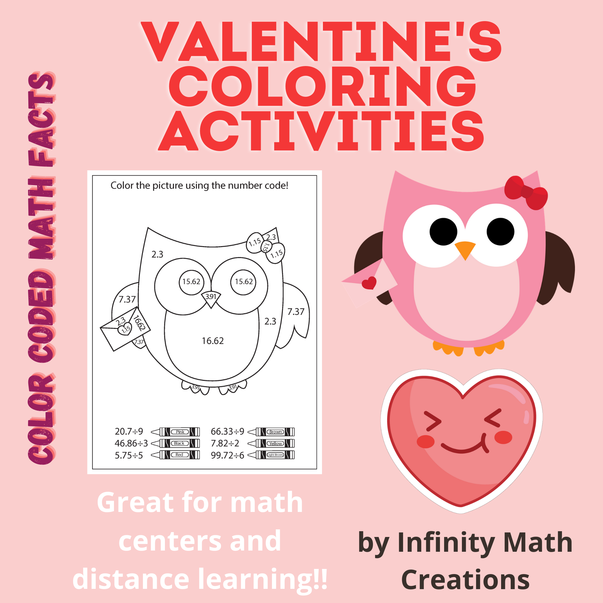 Valentines day middle school math activities
